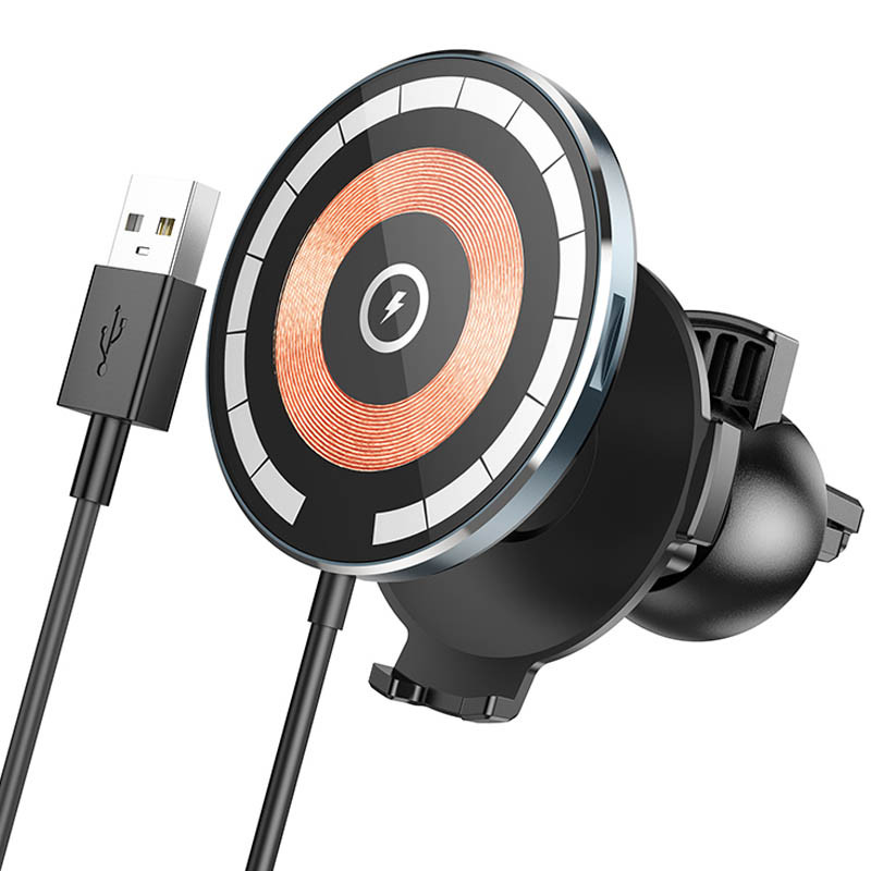 Автодержатель с БЗУ Hoco CW42 магнитный на картинке №1