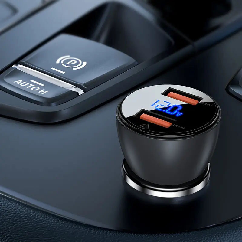 АЗП Acefast B7 metal car charger with digital display 45W (2USB-A) на малюнкі №3