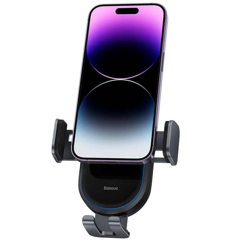 Автодержатель с БЗУ Baseus LightChaser Wireless Charging Electric Car Mount 15W (C40355900121-00) на картинке №3