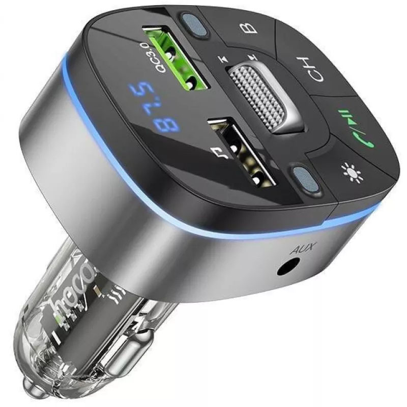 АЗУ FM модулятор Hoco E71 Crystal transparent QC3.0 смотреть фото №2