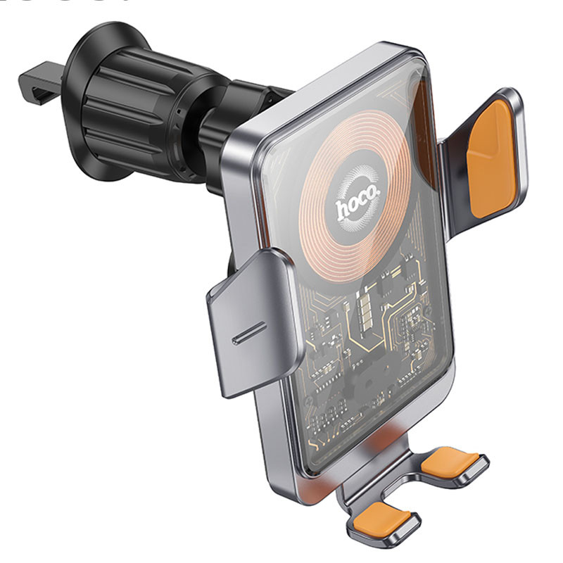 Автотримач з БЗП Hoco HW7 Transparent Discovery Edition (air outlet) дивитися фото №3