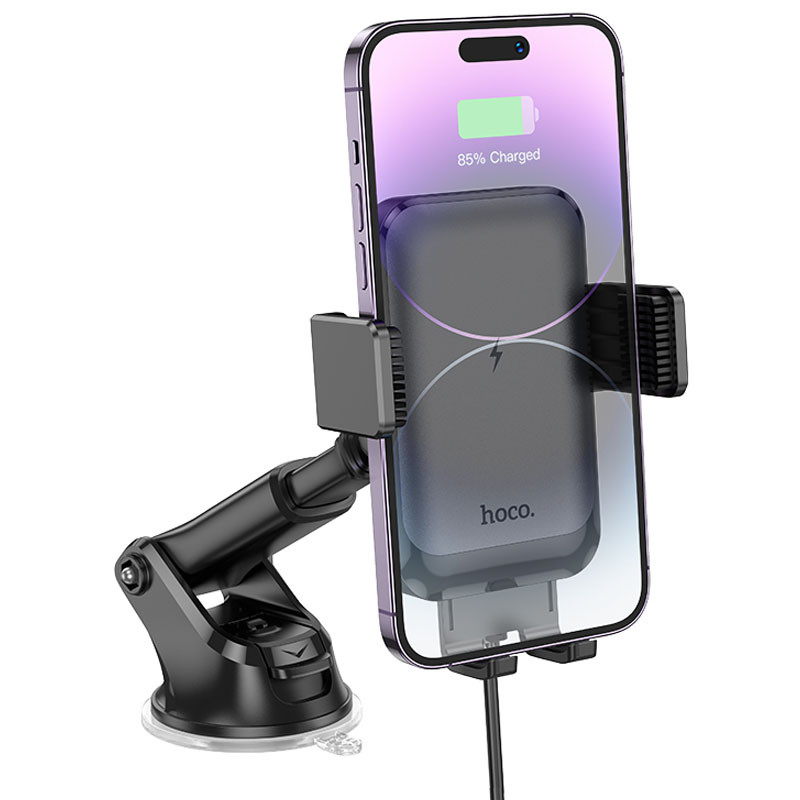 Автодержатель с БЗУ Hoco HW9 Climber смотреть фото №2