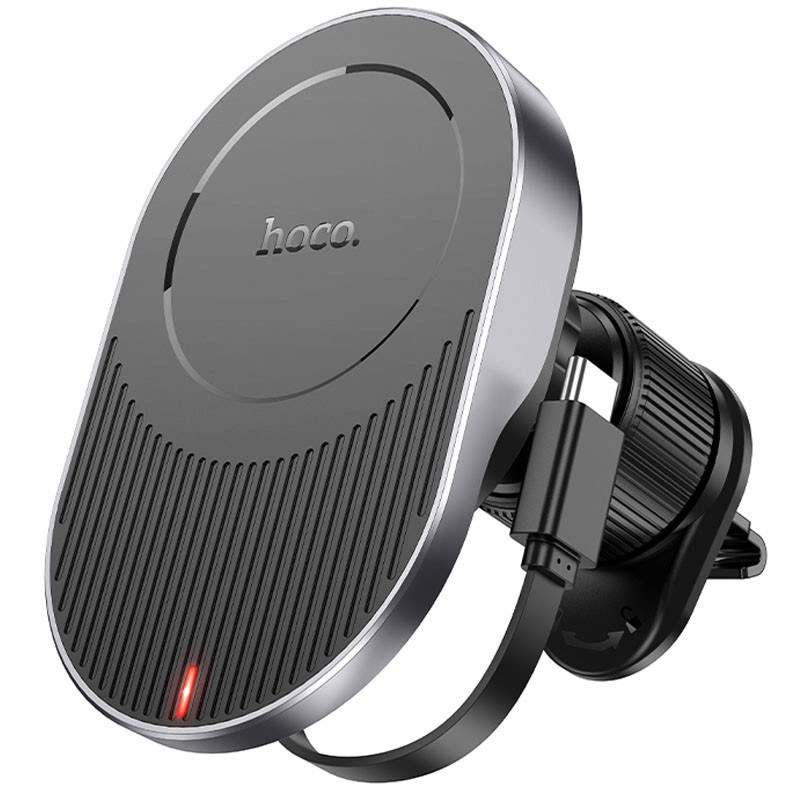 Автодержатель с БЗУ Hoco HW12 Guardian magnetic (air outlet) на картинке №1