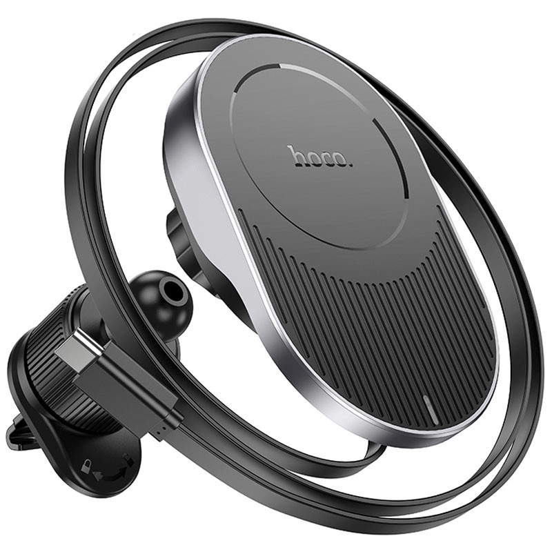 Автодержатель с БЗУ Hoco HW12 Guardian magnetic (air outlet) на картинке №5
