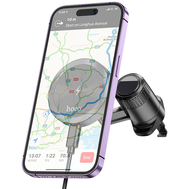Автодержатель с БЗУ Hoco HW6 Vision metal magnetic (air outlet) Фотография №4 Автодержатель с БЗУ Hoco HW6 Vision metal magnetic (air outlet) смотреть фото №4