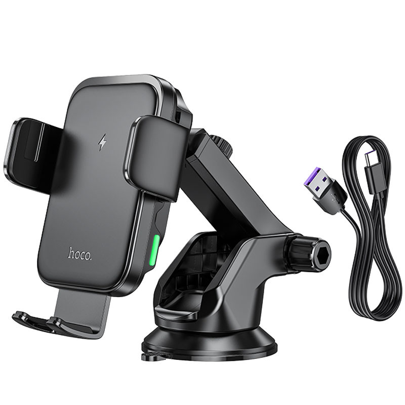Автодержатель с БЗУ Hoco HW11 Jenny three-axis linkage (center console) смотреть фото №7