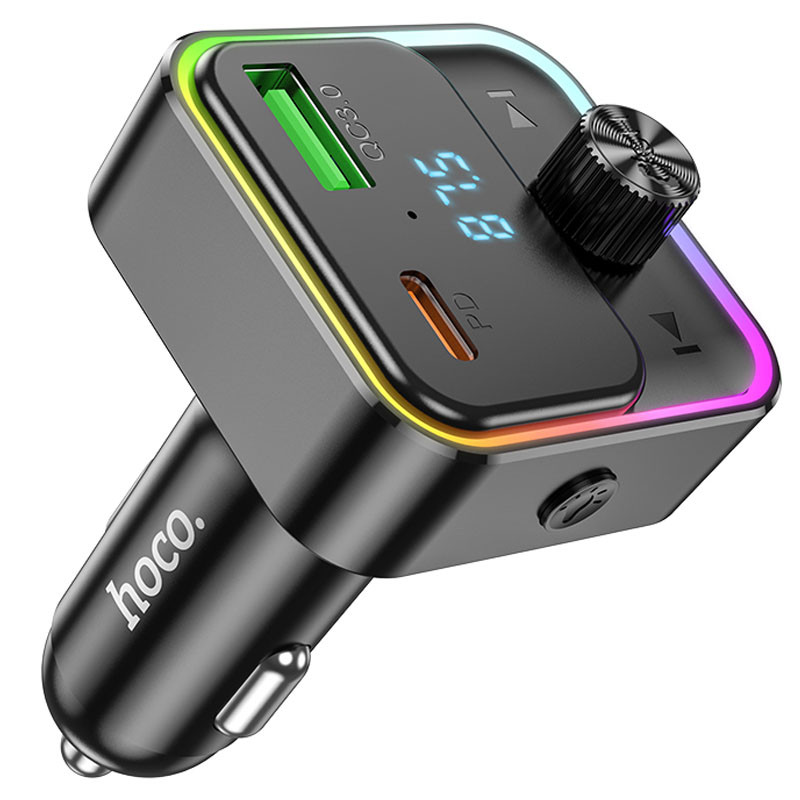 АЗУ FM модулятор Hoco E81 Fantasy PD30W+QC3.0 (1USB-A/1C), купить оптом с доставкой