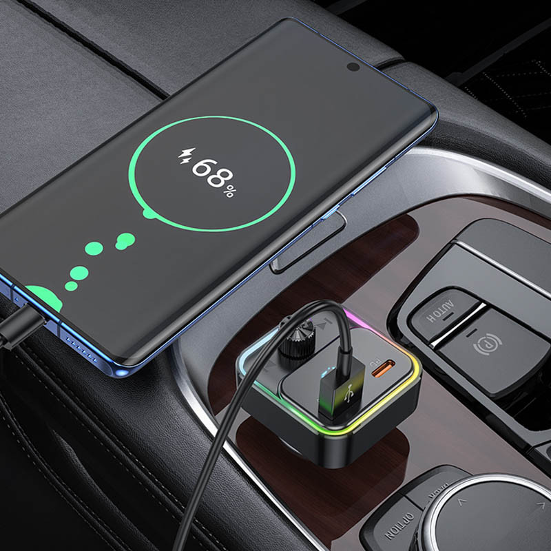 АЗП FM модулятор Hoco E81 Fantasy 30W (1USB-A/1C) на малюнкі №8