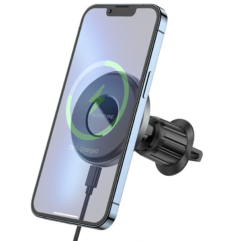 Автодержатель с БЗУ Borofone BH202 Seaside magnetic на картинке №1
