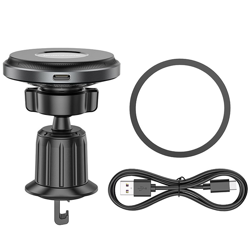Автодержатель с БЗУ Borofone BH202 Seaside magnetic на картинке №2