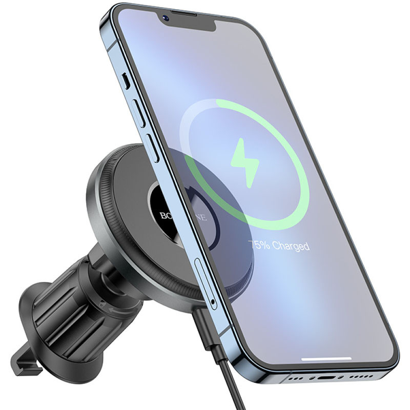 Автодержатель с БЗУ Borofone BH202 Seaside magnetic на картинке №7