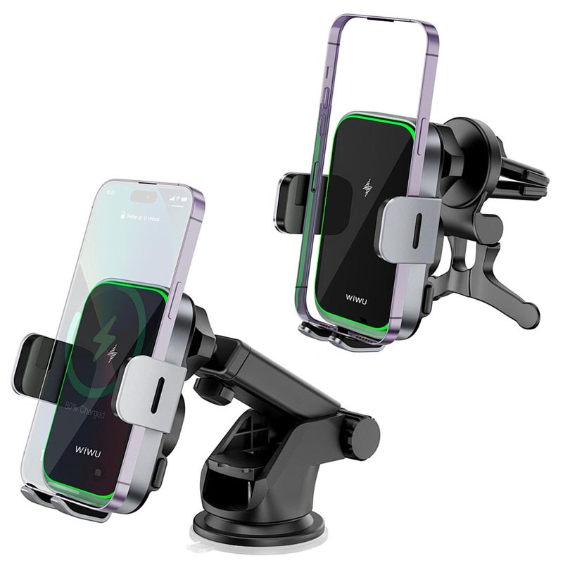 Автодержатель с БЗУ WIWU CH-313 смотреть фото №1
