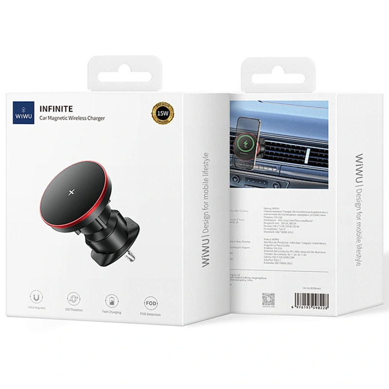 Автодержатель с БЗУ WIWU CH-316 на картинке №5