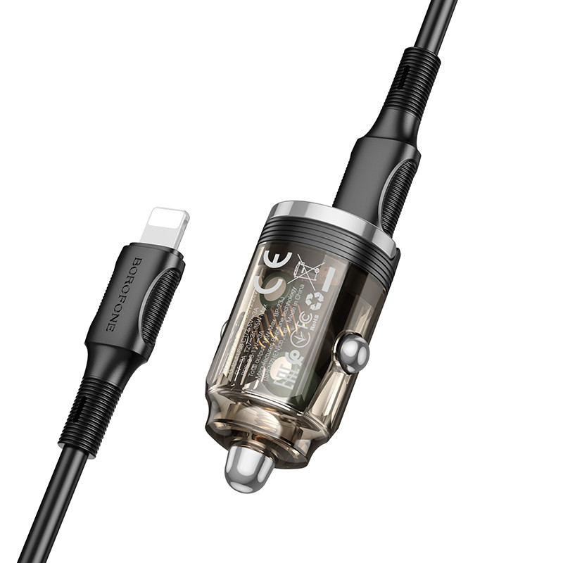 АЗП Borofone BZ29B Outstanding PD36W (2USB-C) + кабель Type-C to Lightning на малюнкі №3