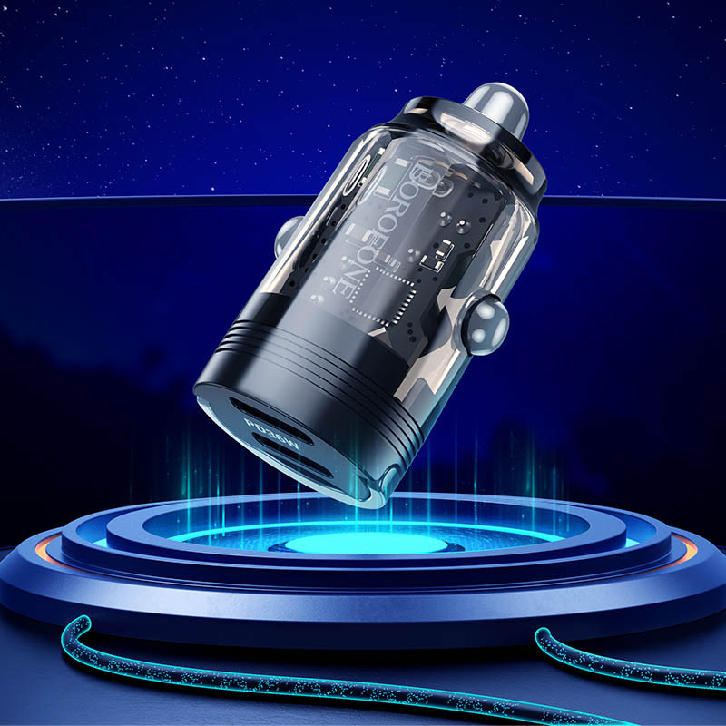 АЗП Borofone BZ29B Outstanding PD36W (2USB-C) + кабель Type-C to Lightning на малюнкі №4