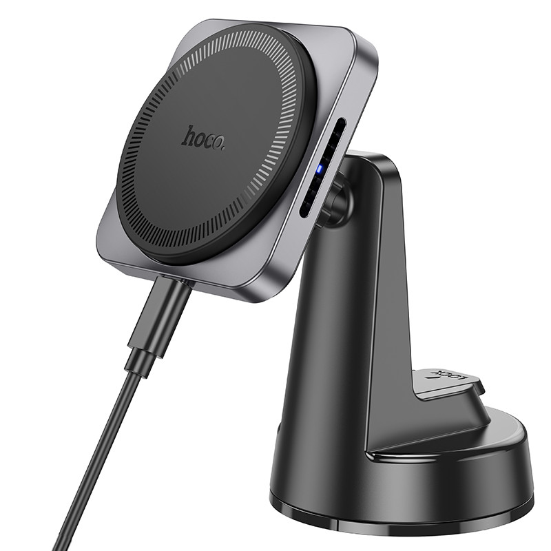Автодержатель с БЗУ Hoco HW16 Speed (center console) смотреть фото №1