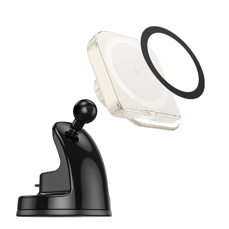 Автодержатель с БЗУ Hoco HW18 Crystal (center console) на картинке №2