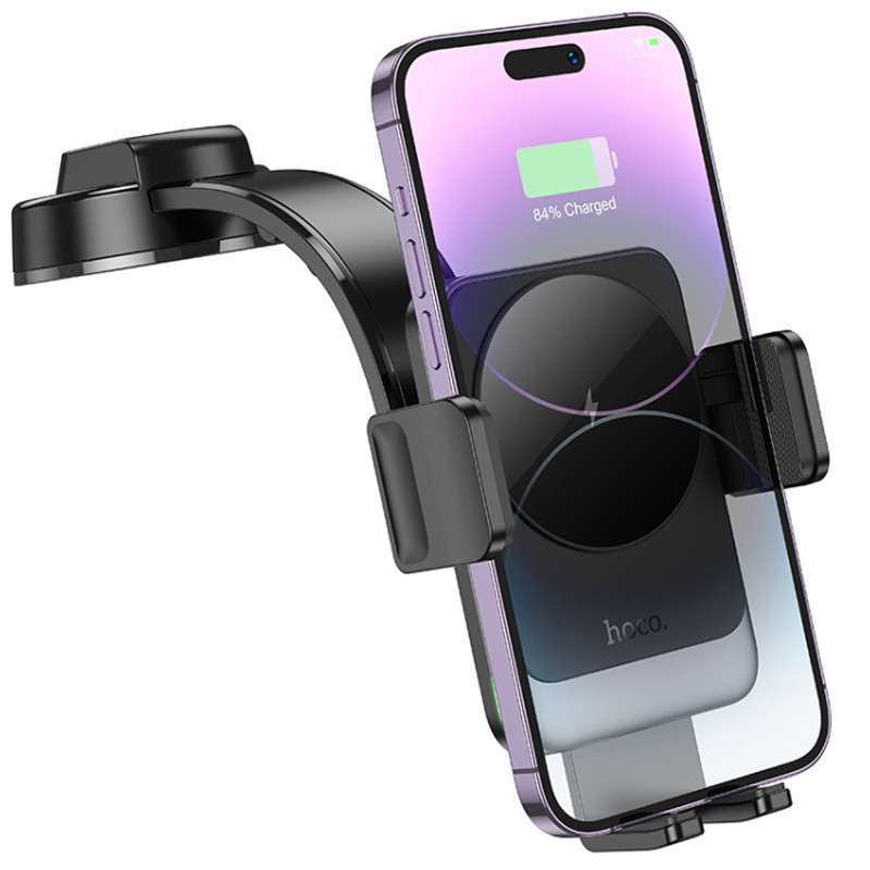Автодержатель с БЗУ Hoco HW14 Speed (center console) смотреть фото №1