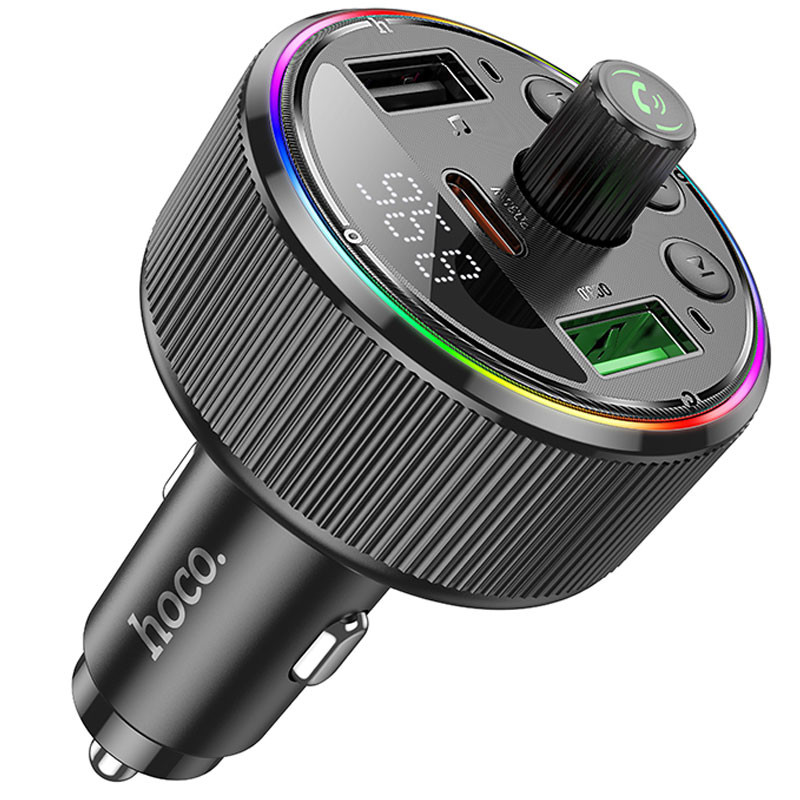 АЗП FM модулятор Hoco E82 Guerrero PD30W+QC3.0 (2USB-A/1C), купити оптом з доставкою