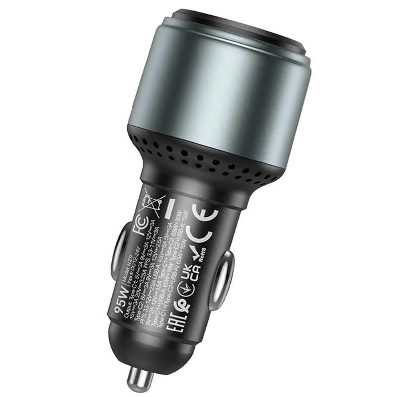 АЗП Hoco NZ9 Galloper 95W (1USB-A/2C), Black 6, купити оптом з доставкою