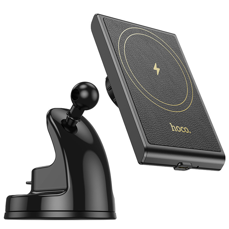 Автодержатель с БЗУ Hoco HW20 Precious (center console) на картинке №5