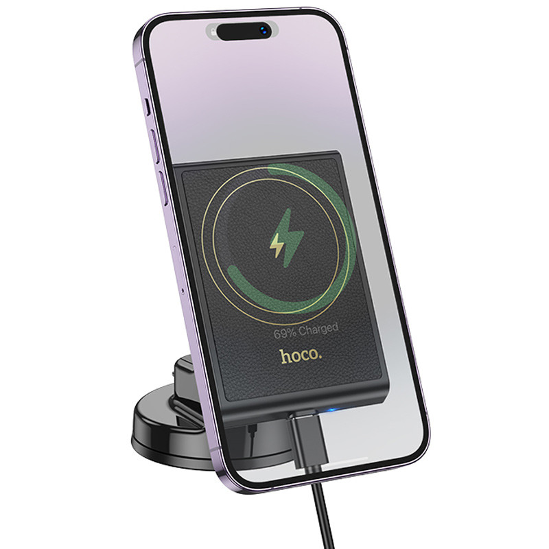 Автодержатель с БЗУ Hoco HW20 Precious (center console) на картинке №7