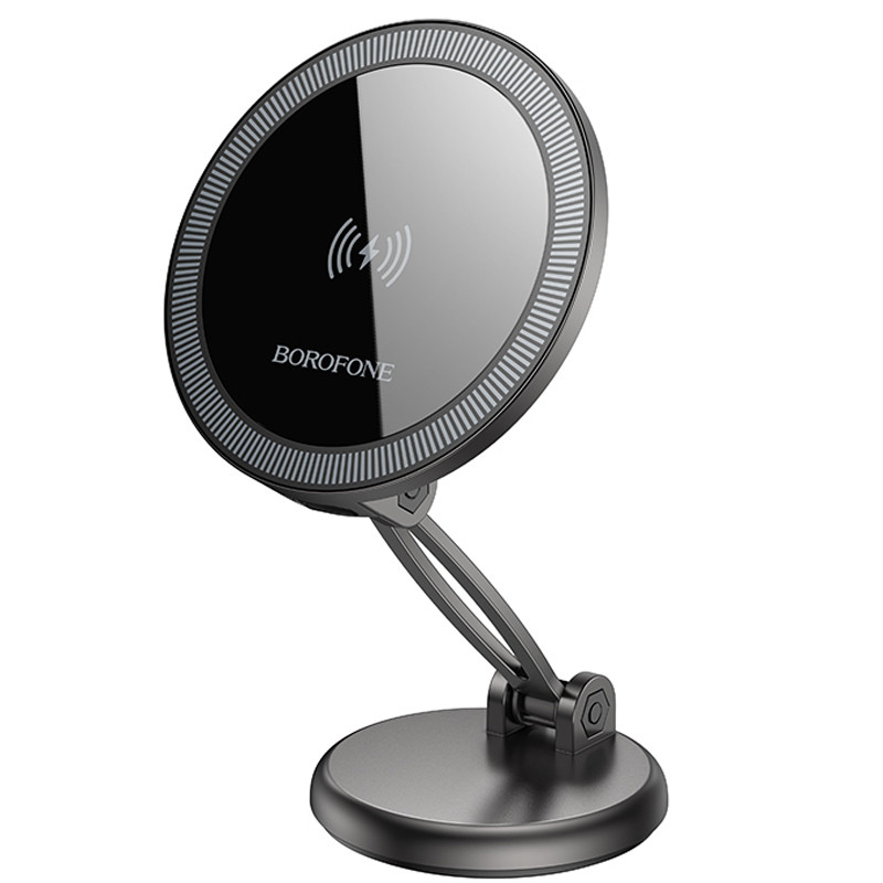 Автодержатель с БЗУ Borofone BH218 Star metal (center console) на картинке №1