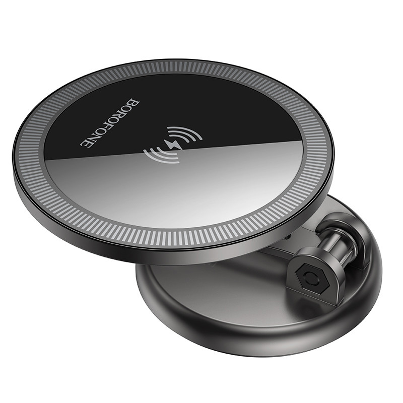 Автодержатель с БЗУ Borofone BH218 Star metal (center console) на картинке №4