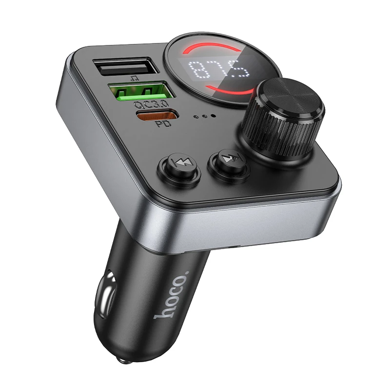 АЗУ FM модулятор Hoco E86 Alegria PD30W+QC3.0 48W (2USB-A/1C), купить оптом с доставкой