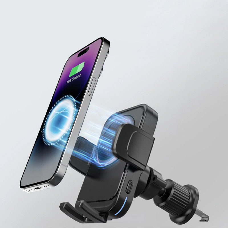 Автодержатель с БЗУ WIWU CH-321 15W на картинке №5