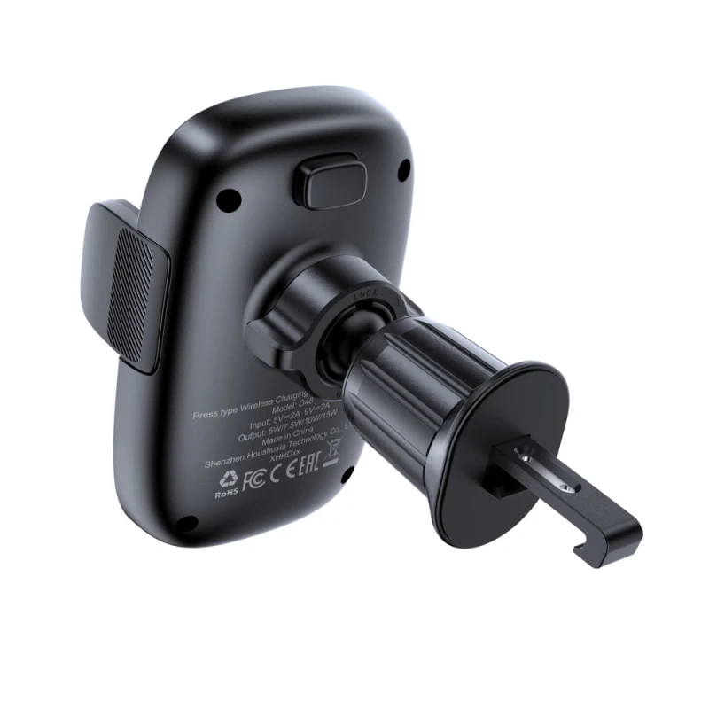 Автодержатель с БЗУ Acefast D48 Air Vent 15W, Black 1, купить оптом с доставкой