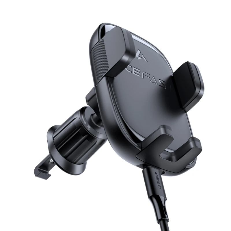 Автодержатель с БЗУ Acefast D48 Air Vent 15W, Black 2, купить оптом с доставкой