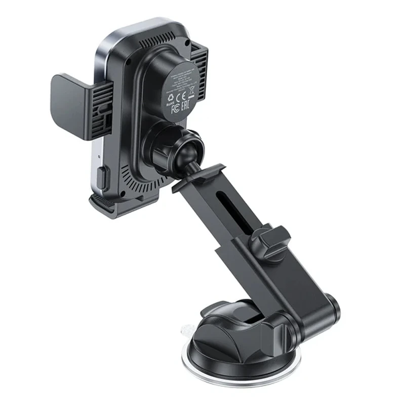 Автодержатель с БЗУ Acefast D53 with Electric Clamp for Dashboard, Black 2, купить оптом с доставкой
