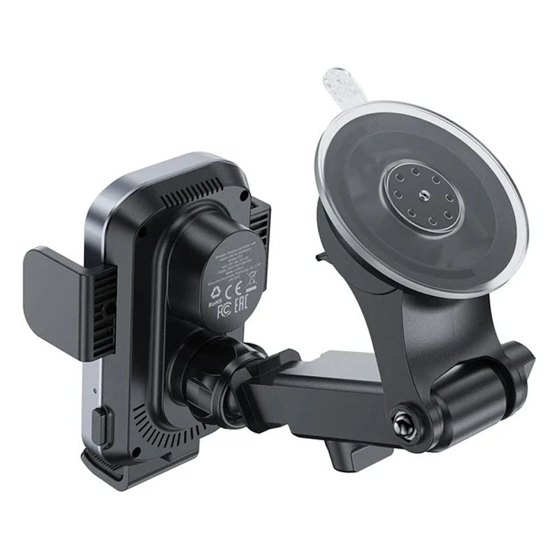 Автодержатель с БЗУ Acefast D53 with Electric Clamp for Dashboard, Black 3, купить оптом с доставкой