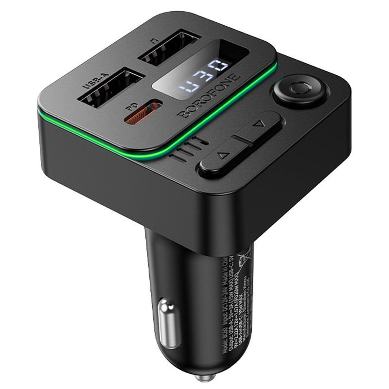 АЗП FM модулятор Borofone BC60 Hero 35W (2USB-A/1C) на малюнкі №4