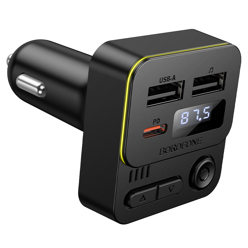 АЗП FM модулятор Borofone BC60 Hero 35W (2USB-A/1C) на малюнкі №6