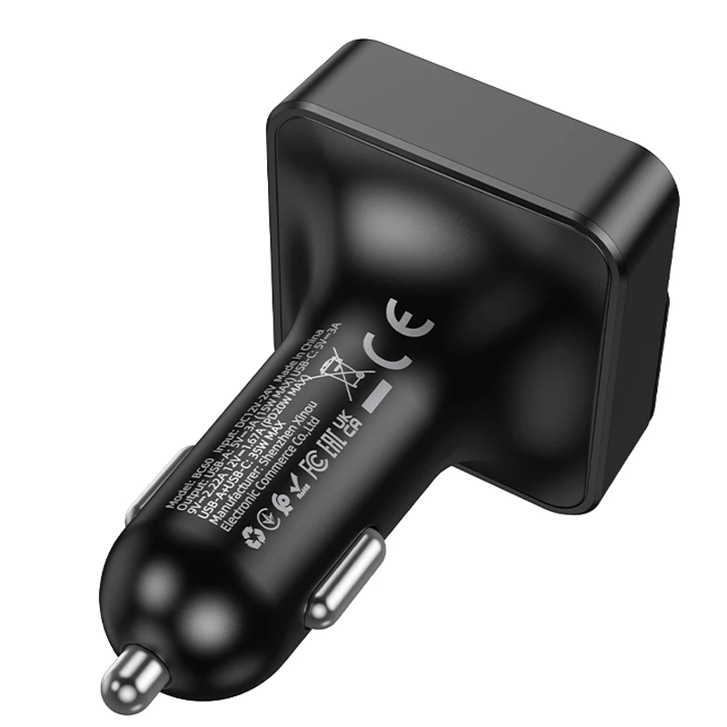 АЗП FM модулятор Borofone BC60 Hero 35W (2USB-A/1C), Black 6, купити оптом з доставкою