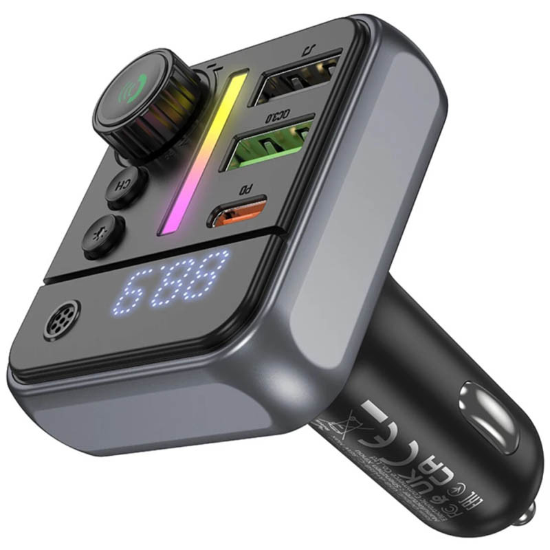 АЗУ FM модулятор Borofone BC50 Ascenso PD20W+QC3.0 18W (2USB-A/1C) на картинке №7