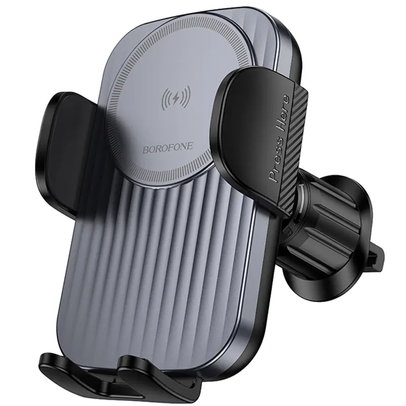 Автодержатель с БЗУ Borofone BH221 Path 15W (air outlet), купить оптом с доставкой