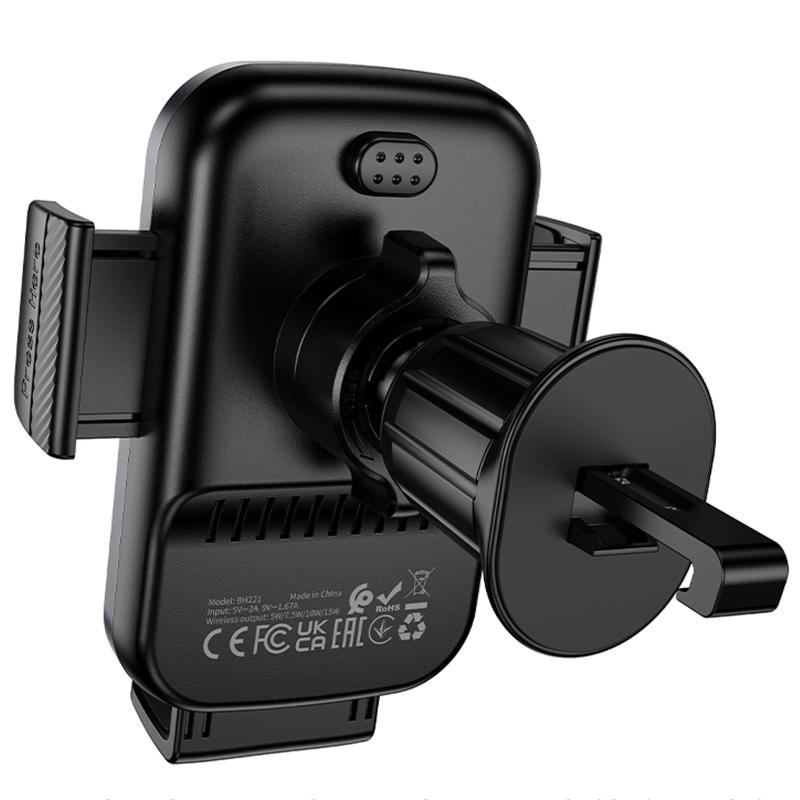 Автодержатель с БЗУ Borofone BH221 Path 15W (air outlet) на картинке №4