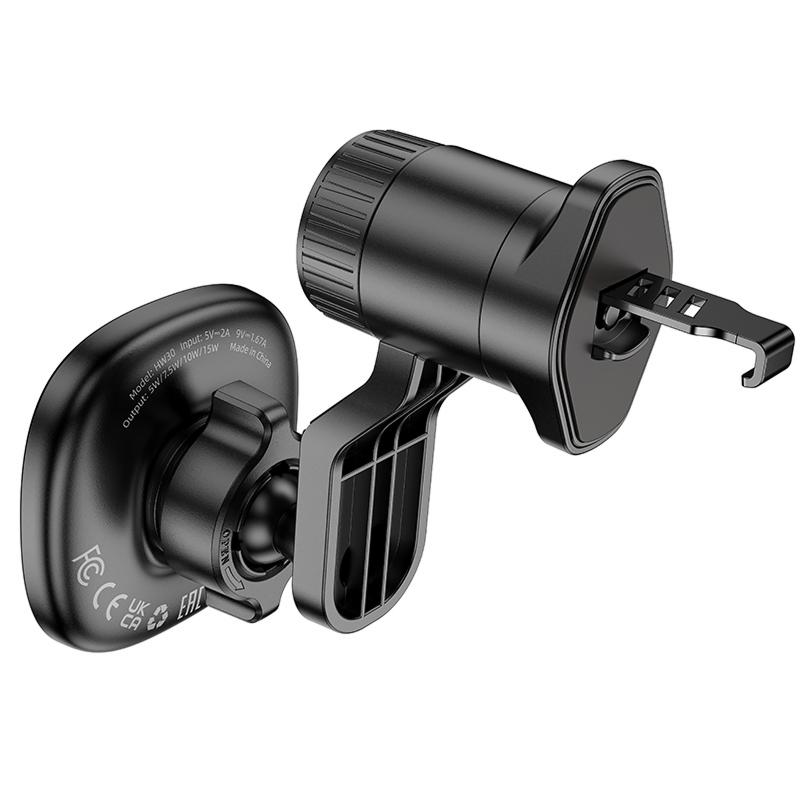 Автотримач з БЗП Hoco HW30 Crown magnetic 15W (air outlet) на малюнкі №4