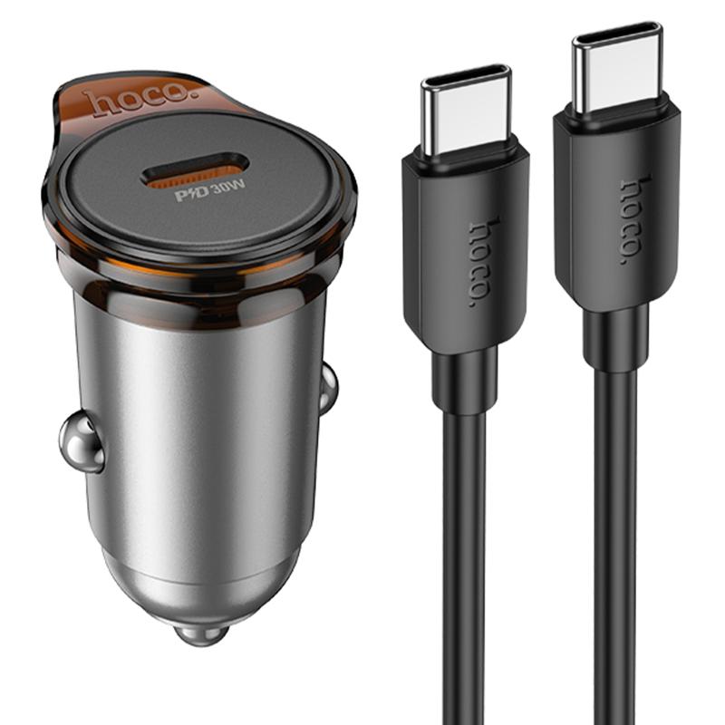 АЗУ Hoco NZ16 Rigorous PD30W (1USB-C) + кабель Type-C to Type-C на картинке №1