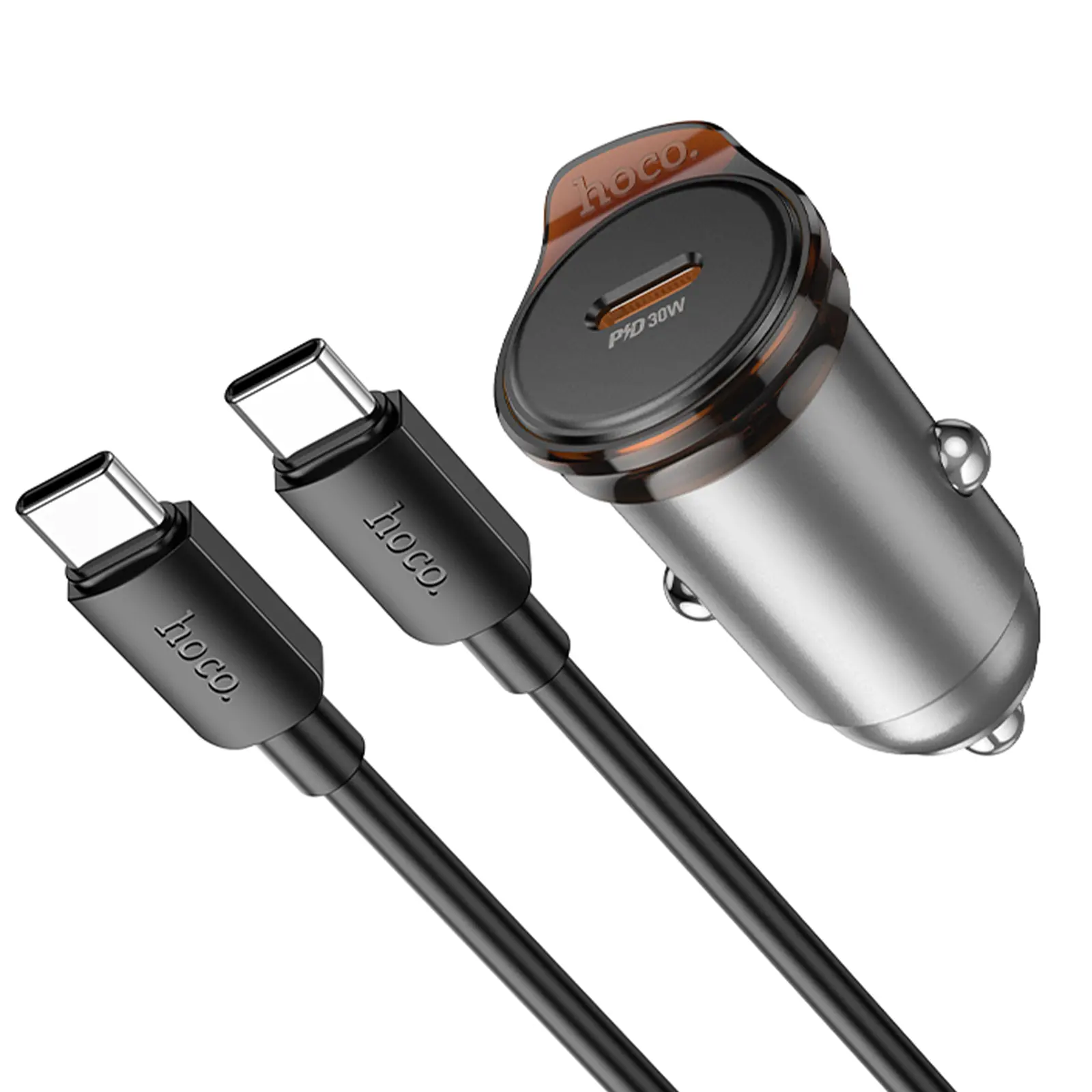 АЗУ Hoco NZ16 Rigorous PD30W (1USB-C) + кабель Type-C to Type-C, Metal grey 5, купить оптом с доставкой