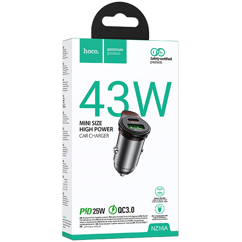 АЗП Hoco NZ16A Rigorous 43W (1USB-A/1C) на малюнкі №2