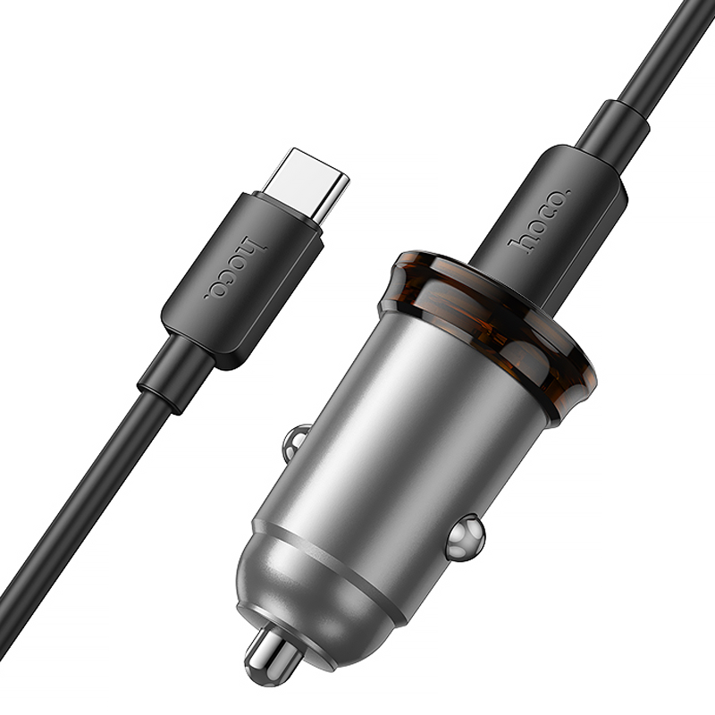 АЗУ Hoco NZ16B Rigorous PD45W (2USB-C) + кабель Type-C to Type-C, Metal grey 3, купить оптом с доставкой