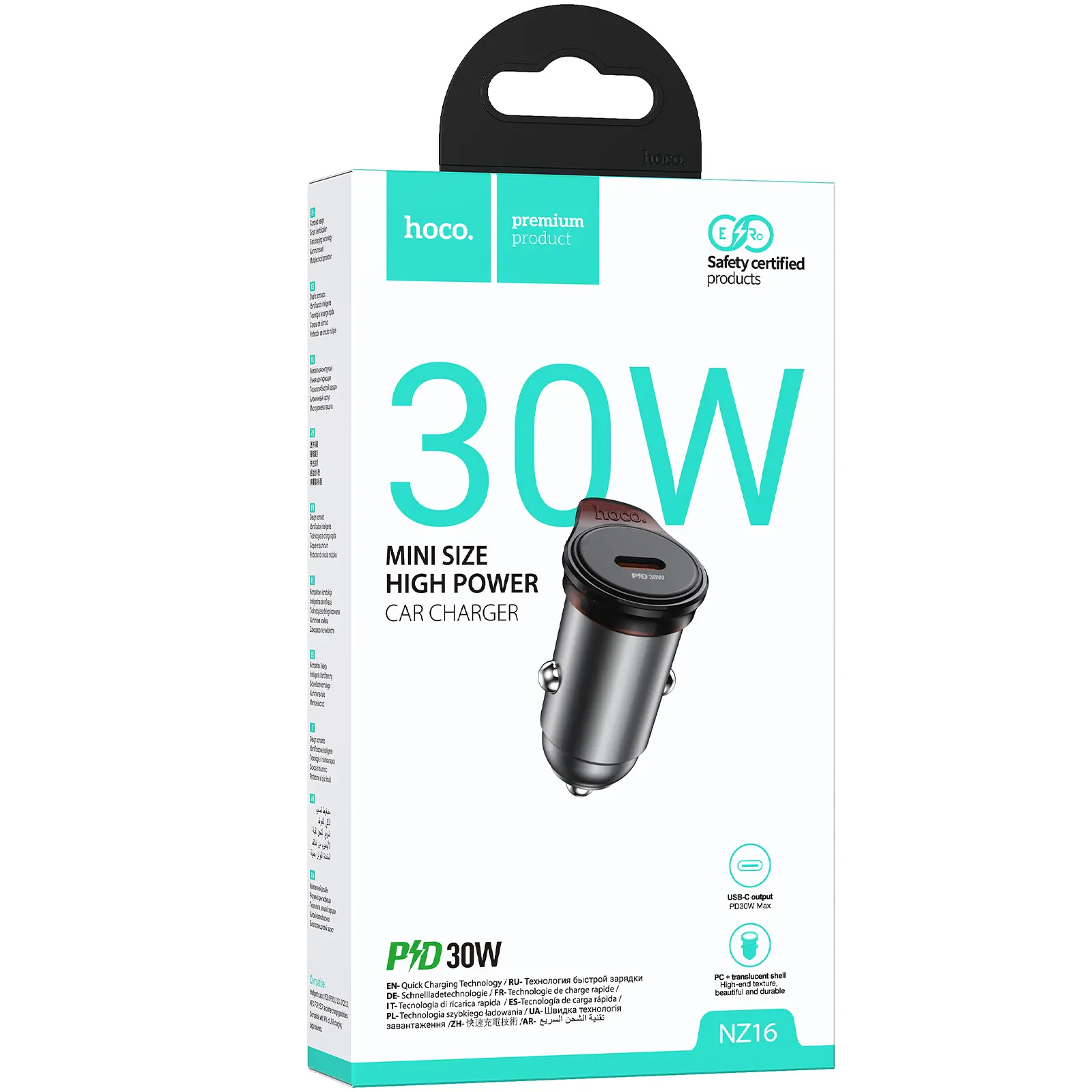 АЗУ Hoco NZ16 Rigorous PD30W (1USB-C), Metal grey 1, купить оптом с доставкой