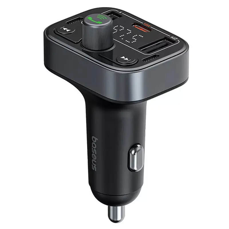 АЗУ FM модулятор Baseus S-09 Pro Series 18W (2USB-A/1C) (C10762200113), Cluster Black, купить оптом с доставкой