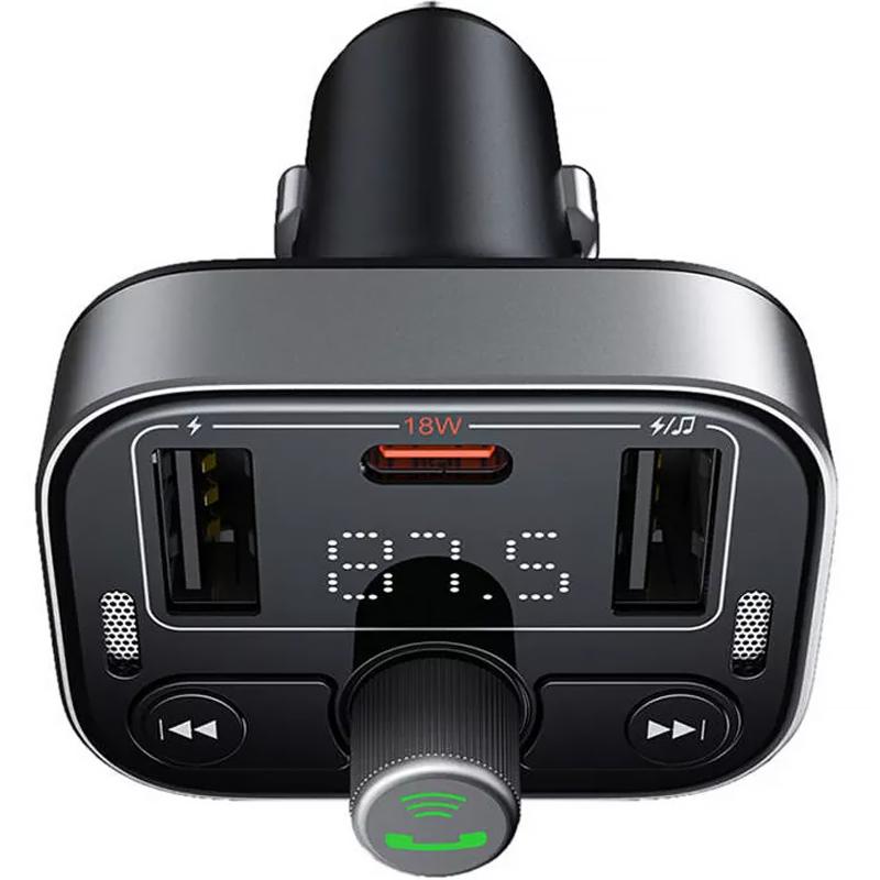 АЗУ FM модулятор Baseus S-09 Pro Series 18W (2USB-A/1C) (C10762200113) на картинке №2