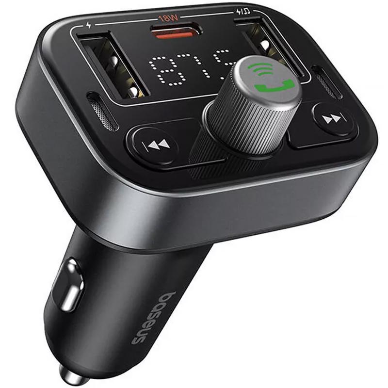 АЗУ FM модулятор Baseus S-09 Pro Series 18W (2USB-A/1C) (C10762200113) на картинке №3