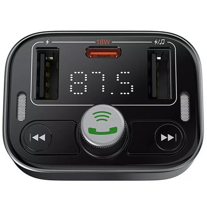АЗУ FM модулятор Baseus S-09 Pro Series 18W (2USB-A/1C) (C10762200113) на картинке №4
